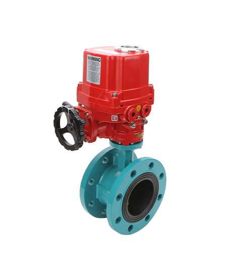 OHQ Explosion-proof Electric Fluorine-lined Wafer Butterfly Valve