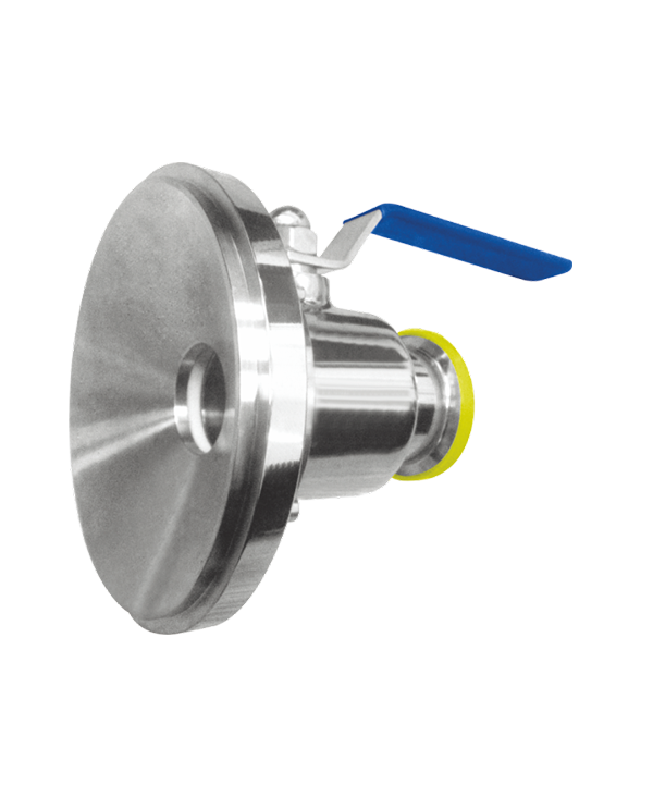 Sanitary tank bottom ball valve