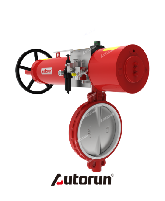 BTS Scotch Yoke Type Pneumatic Wafer Butterfly Valve
