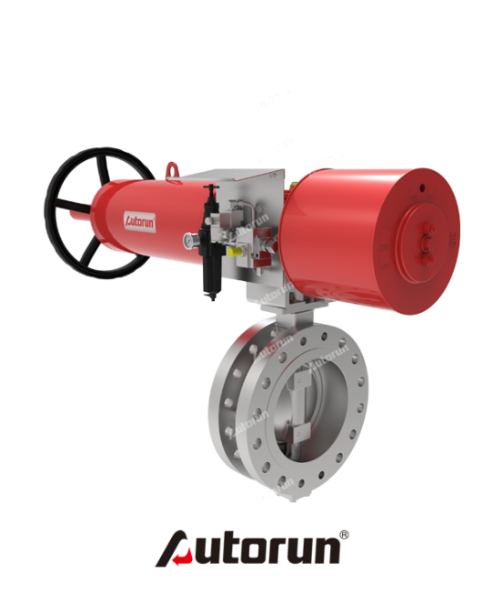 Scotch Yoke Single-acting Pneumatic Flange Butterfly Valve